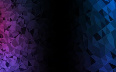 Obraz premium Dark Blue, Red vector shining triangular background. Creative illustration in halftone style with gradient. Polygonal design for your web site.