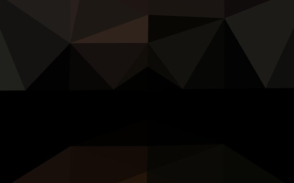 Dark Black vector shining triangular background. Geometric illustration in Origami style with gradient. Polygonal design for your web site.