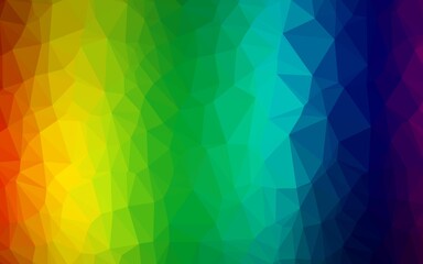 Light Multicolor, Rainbow vector abstract mosaic pattern. A sample with polygonal shapes. Brand new style for your business design.