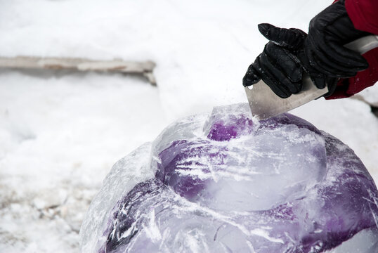 Making ice sculptures