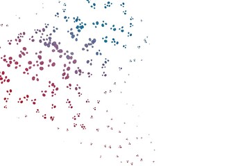 Light Blue, Red vector template with bubble shapes.