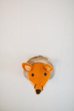 cute mouse head sticking out of wall