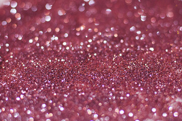 Macro of pink glitter