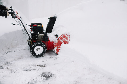 Snow removal with a snowblower