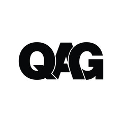 QAG letter monogram logo design vector