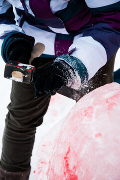 Making ice sculptures