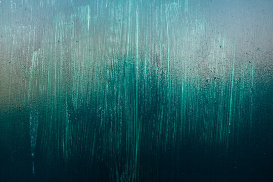 Painted green wall, close up