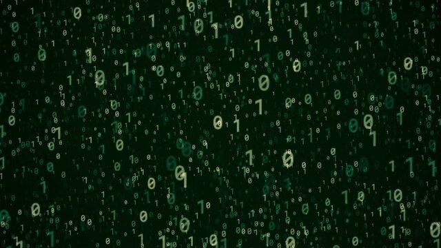 Matrix green binary code streaming