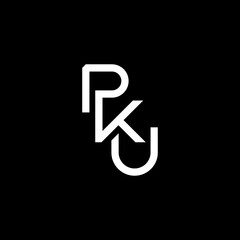 PKU initial modern logo design vector icon template, PKU creative initials letter logo concept.	