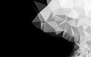 Light Silver, Gray vector polygon abstract layout. An elegant bright illustration with gradient. Template for your brand book.