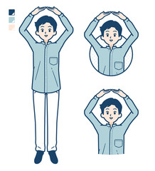 simple Stand collar shirt man_circle-with-arms