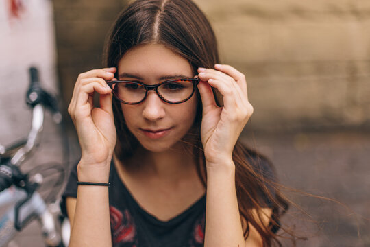 Young Female Student with Glasses