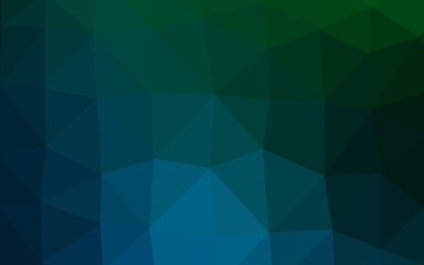 Dark Blue, Green vector shining triangular template. A completely new color illustration in a vague style. New texture for your design.