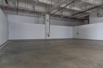 Concrete building warehouse interior space structure