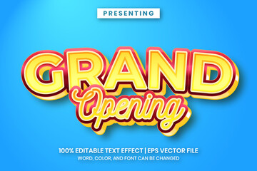 Grand opening text effect with luxury look