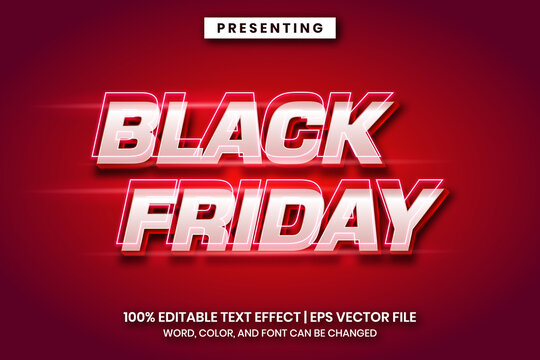 Cinematic black friday text effect template