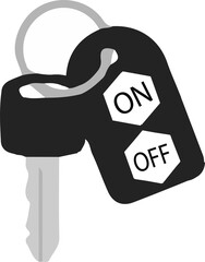 car key icon isolated on white background