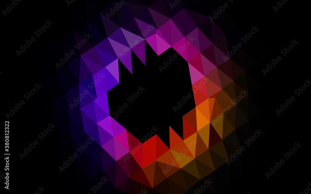 Poster dark black vector polygon abstract layout. triangular geometric sample with gradient. new texture fo