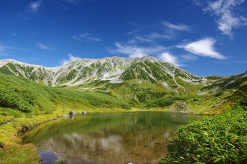 Naklejka na ściany i meble Tateyama Mountain Range, Northern Alps in Japan　北アルプス立山連峰