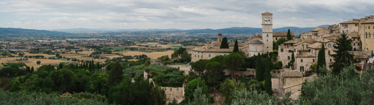 View of Tuscan countryside from Assisi