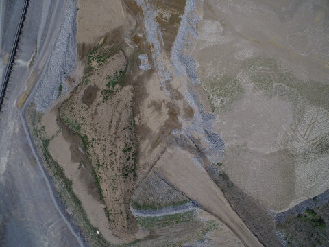 Sandy land from drone