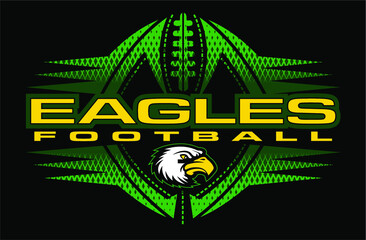 eagles football team design with mascot head for school, college or league © EarlFergusonClipart