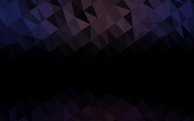 Obraz premium Dark Black vector abstract mosaic backdrop. A vague abstract illustration with gradient. The best triangular design for your business.