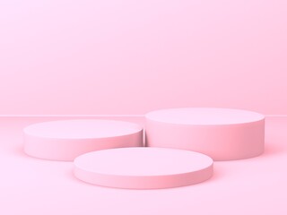 Abstract minimal scene with geometrical forms