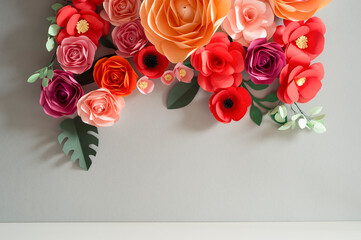 Paper flowers backdrop