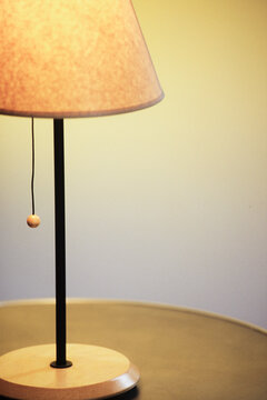 Small lamp on table