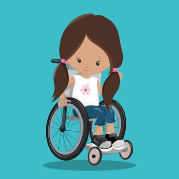 child in wheelchair clipart