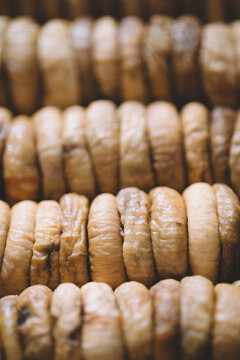 dried figs in closeup.