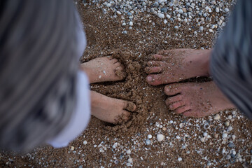 feet on the beach