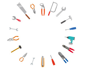 工具　電動工具　作業工具　ワークツール　フレーム　飾り枠