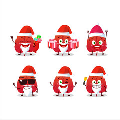 Santa Claus emoticons with red dried leaves cartoon character