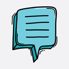 bubble color vector icon. Drawing sketch illustration hand drawn line eps10