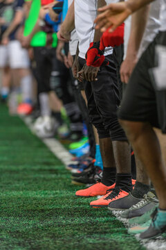 At soccer football stadium