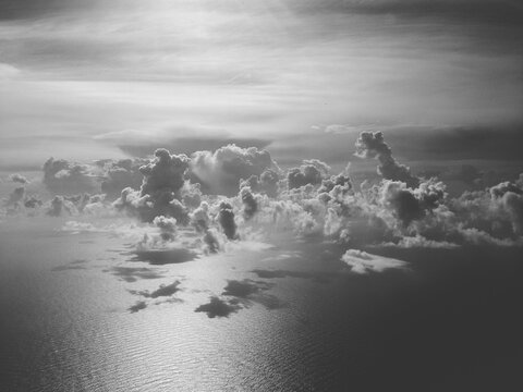 Beautiful clouds seen from above