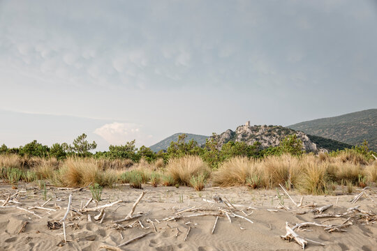 Untouched natural beach in Tuscany