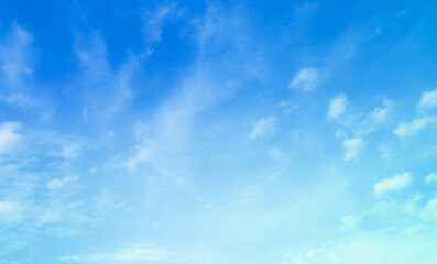 blue sky with beautiful natural white clouds	
