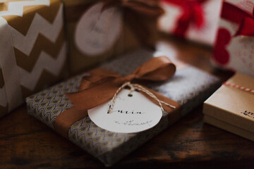 Name written on present tag