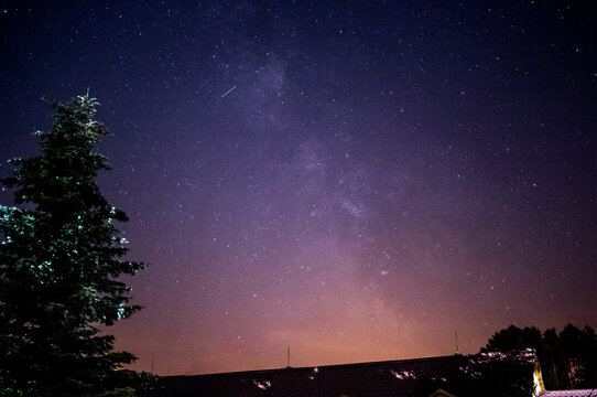 Night sky in the countryside