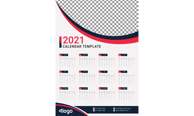 2021 vertical calendar template design, Wall calendar template design 2021, 2020 vertical Wall calendar template. 