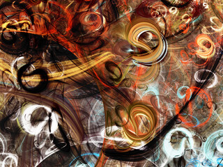 brown abstract fractal background 3d rendering illustration