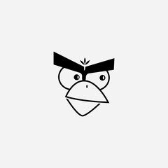 cartoon birdies face emoticon design