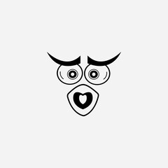 cartoon birdies face emoticon design