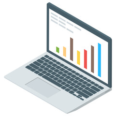 
Business infographic icon in isometric vector 
