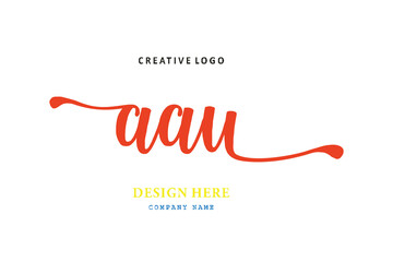 pharmacy AAU letter logo is simple, easy to understand and authoritative