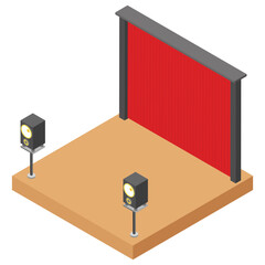 
Cinema screen, isometric vector icon.
