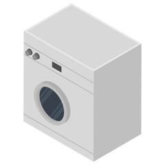 
Washing machine isometric icon 
